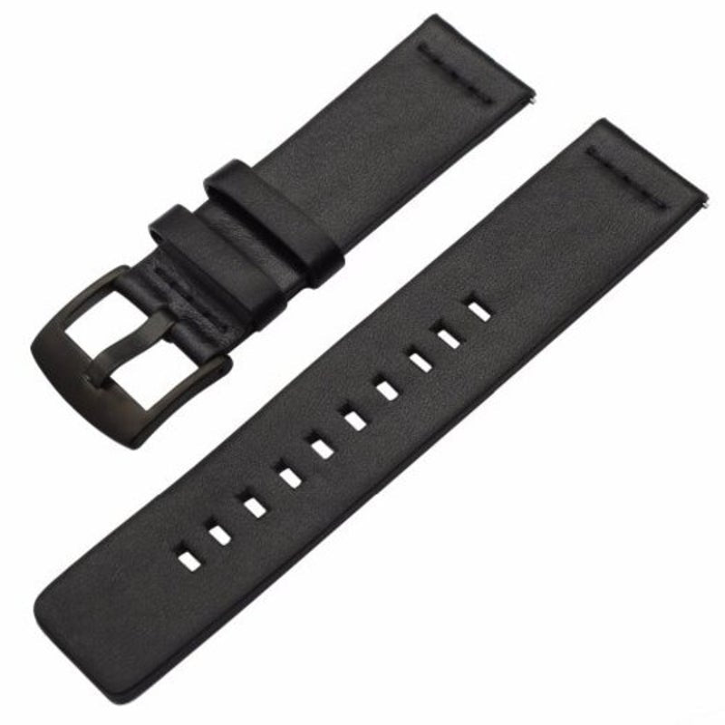 Genuine Leather Watch Band Strap For Huawei Gt / Magic 2 Pro Graphite Black Watch Bands