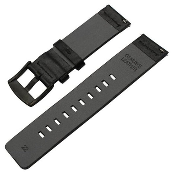 Genuine Leather Watch Band Strap For Huawei Gt / Magic 2 Pro Graphite Black Watch Bands