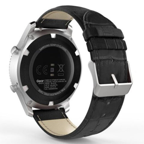 Genuine Leather Watch Band Wrist Strap For Xiaomi Huami Amazfit Gtr 47Mm Black
