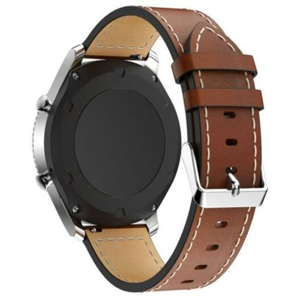 Genuine Leather Watch Bracelet Strap Band For Samsung Gear S3 Frontier Brown Watch Bands