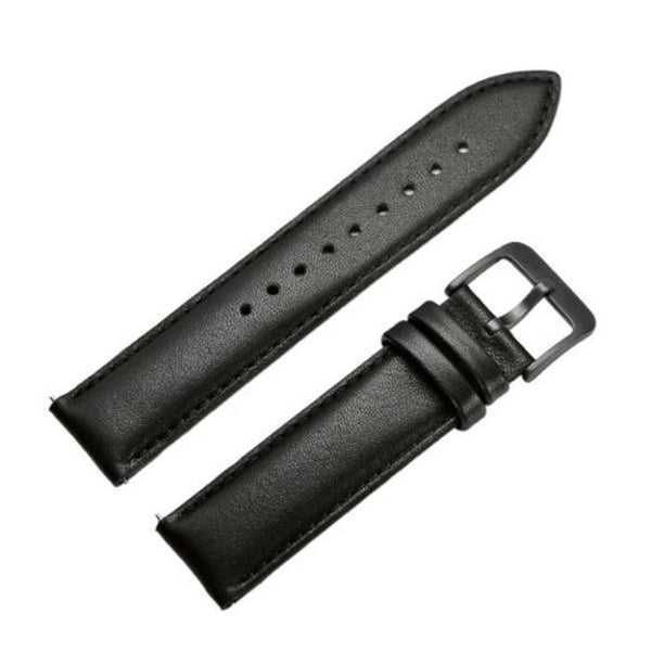 Genuine Leather Watch Wristband Strap For Amazfit Stratos 2 / 2S Bracelet Black
