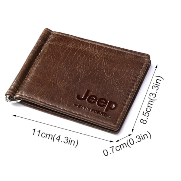 Genuine Leather Men Money Clip Card Wallet Slim Bifold Cash Clamp Thin Purse Wallets