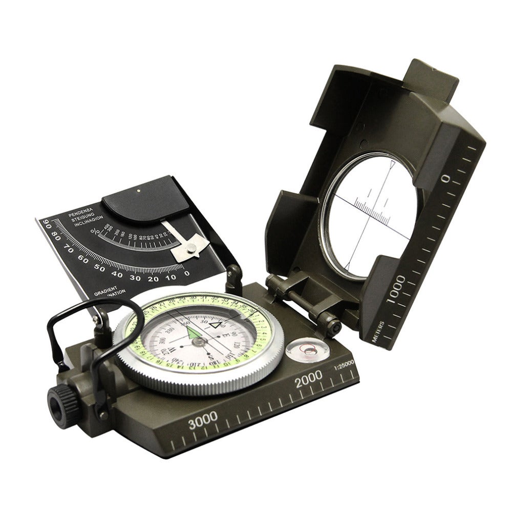 Geology Compass For Professional Military Army Sighting Luminous Outdoor Hiking Camping Compasses