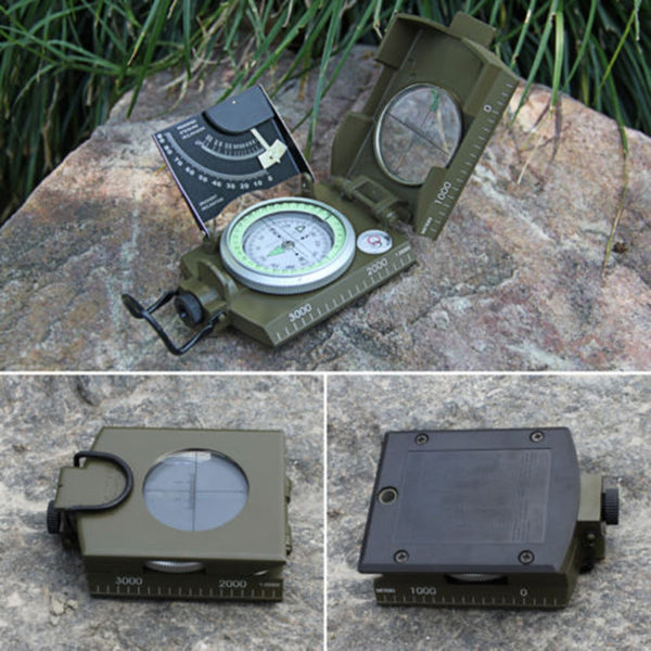 Geology Compass For Professional Military Army Sighting Luminous Outdoor Hiking Camping Compasses