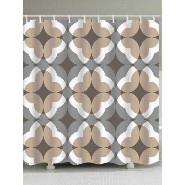 Geometric Print Shower Curtain W59 Inch L71 Shower Curtains