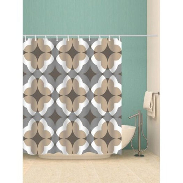 Geometric Print Shower Curtain W59 Inch L71 Shower Curtains