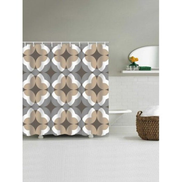 Geometric Print Shower Curtain W59 Inch L71 Shower Curtains