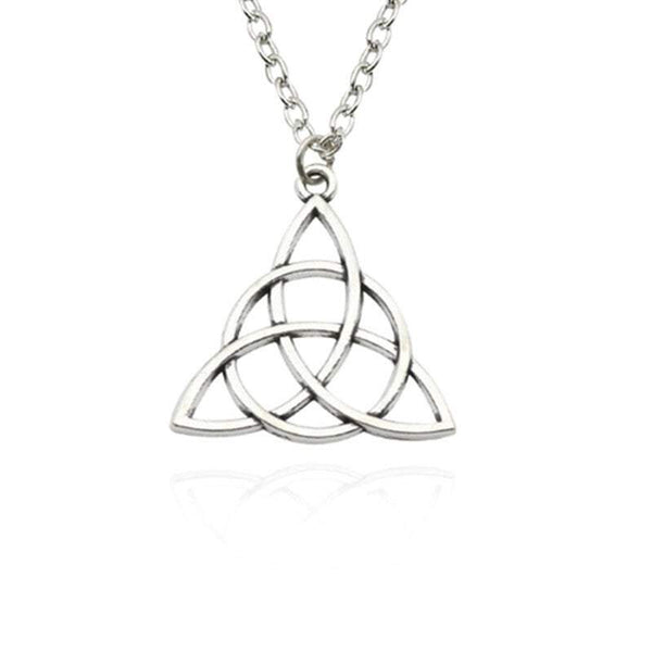 Veile Studios Necklaces Geometric Triangle Irish Celtic Triquetra Trinity Knot Pendant Necklaces & Pendants