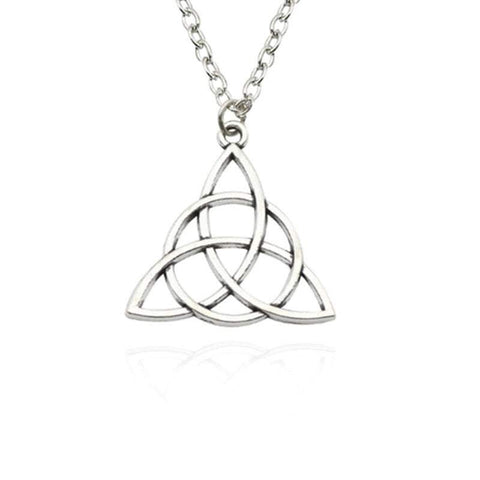Veile Studios Necklaces Geometric Triangle Irish Celtic Triquetra Trinity Knot Pendant Necklaces & Pendants