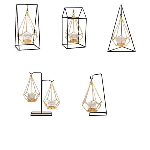 Geometric Candle Holder Lantern Modern Decor Candle Holders & Accessories
