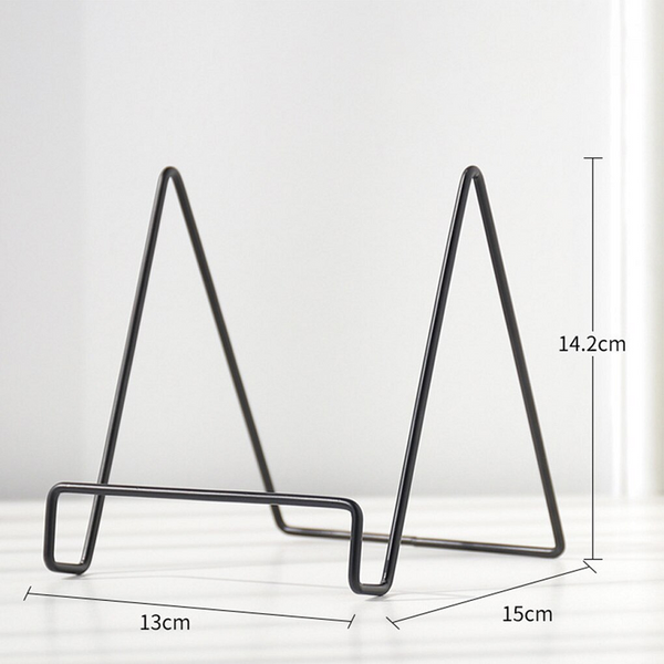 Creative Geometric Storage Rack Wrought Iron Book Stand Holder Black Mounts & Holders