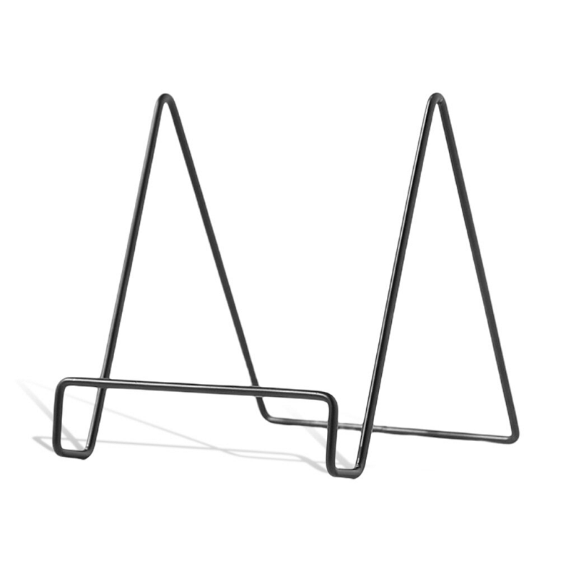 Mounts & Holders Creative Geometric Storage Rack Wrought Iron Book Stand Holder Black