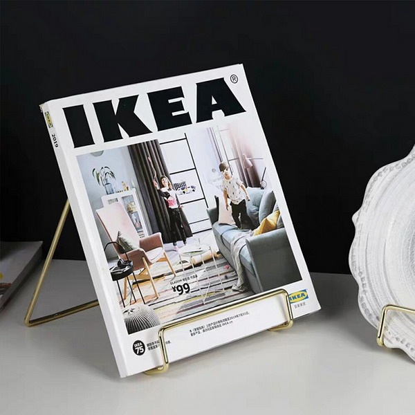 Creative Geometric Storage Rack Wrought Iron Book Stand Holder Gold Book Stands