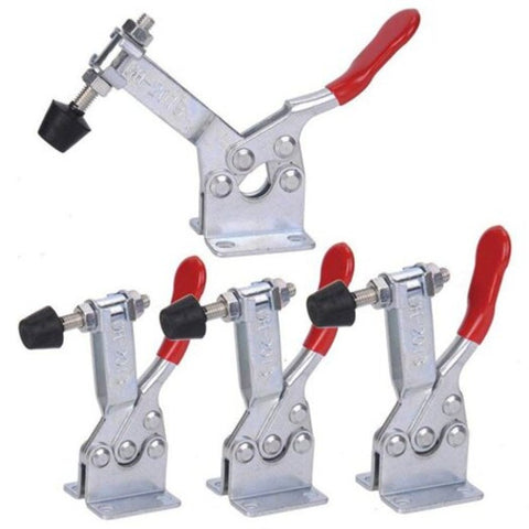 Gh 201B Hand Tool Toggle Clamp Horizontal Quick Release 4Pcs Silver