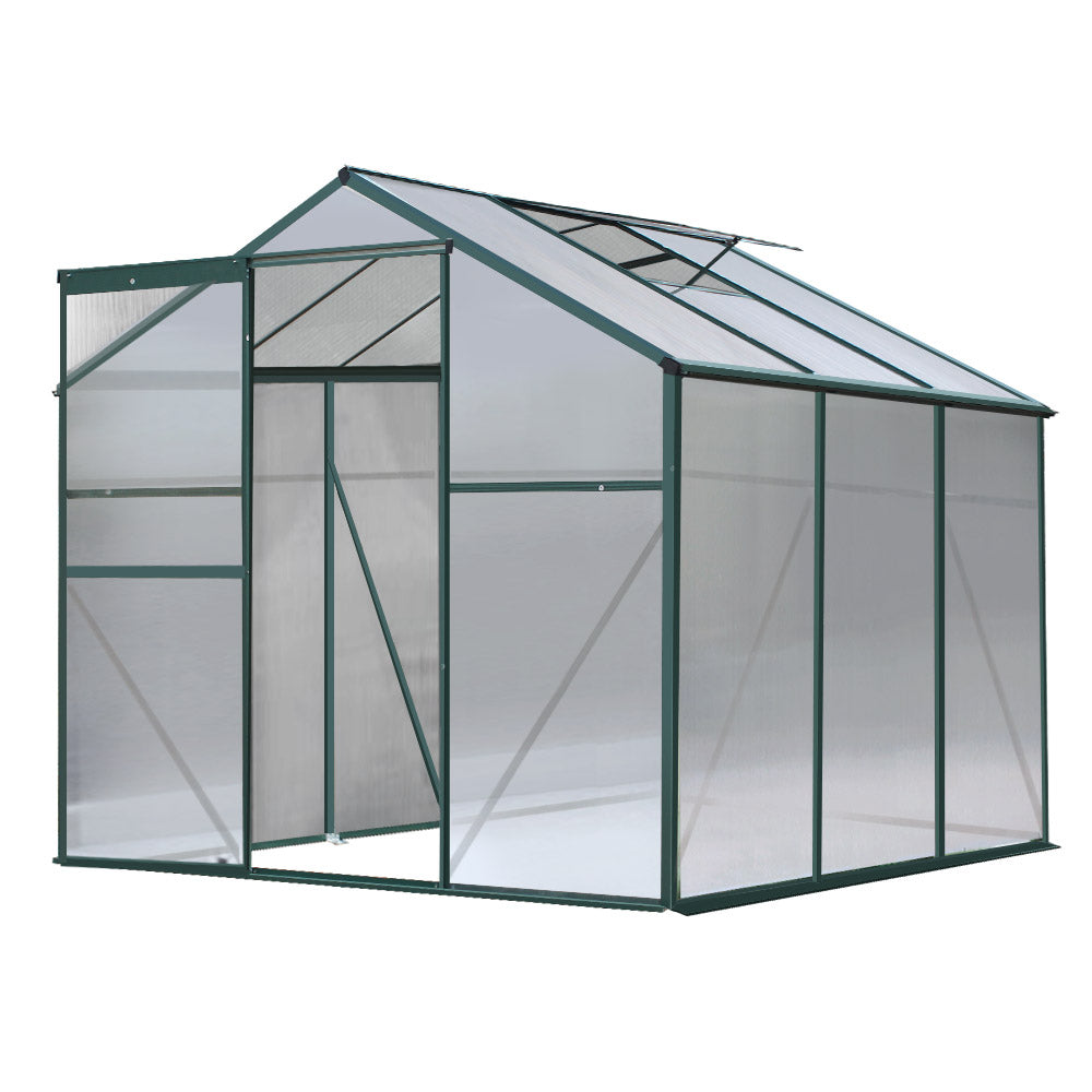 Greenfingers Greenhouse Aluminum House Garden Shed Polycarbonate 1.9X1.9M Greenhouses