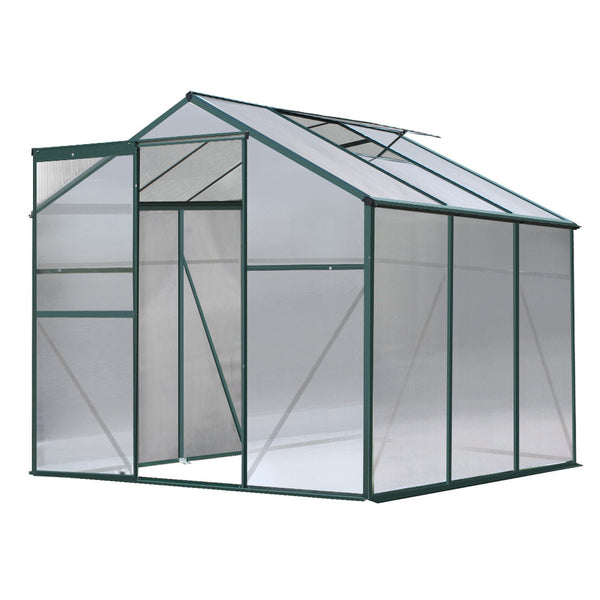 Greenfingers Greenhouse Aluminum House Garden Shed Polycarbonate 1.9X1.9M Greenhouses