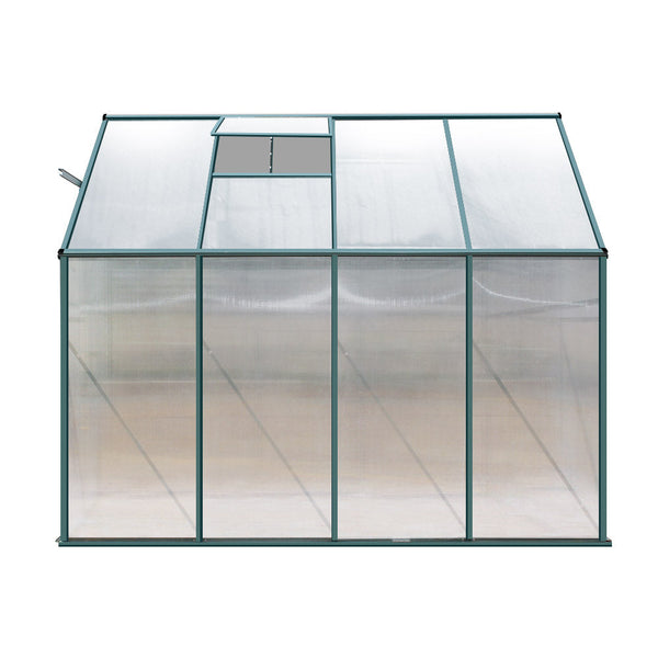 Greenfingers Greenhouse Aluminium House Garden Polycarbonate 2.52X1.27M Greenhouses