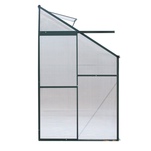 Greenfingers Greenhouse Aluminium House Garden Polycarbonate 2.52X1.27M Greenhouses