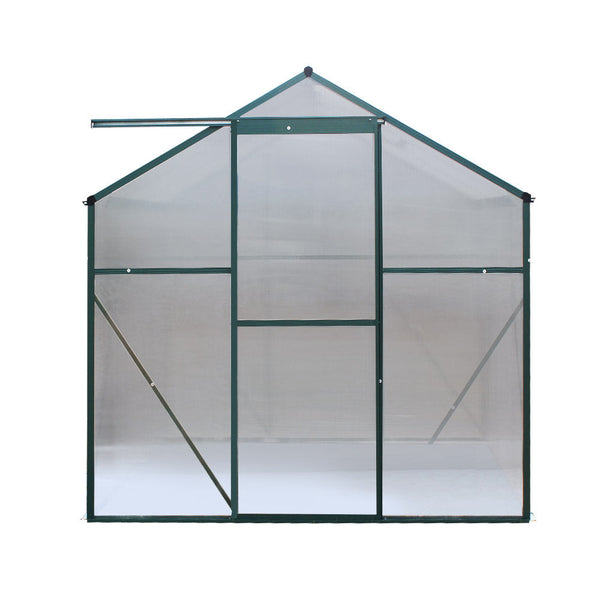 Greenfingers Aluminum Greenhouse House Garden Shed Polycarbonate 2.52X1.9M Greenhouses