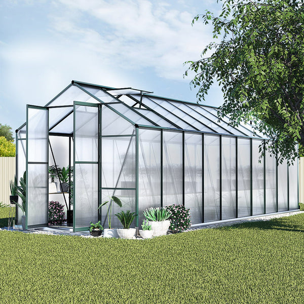 Greenfingers Greenhouse 6.3X2.44X2.1M Aluminium Polycarbonate House Garden Shed