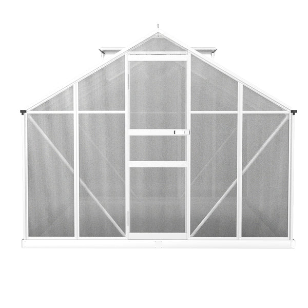 Greenfingers Greenhouse Aluminium Polycarbonate House Garden Shed 3X2.5M Greenhouses