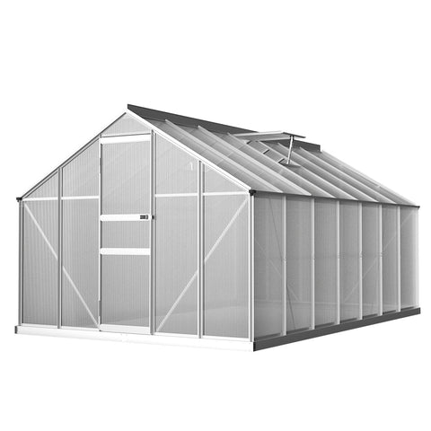 Greenfingers Greenhouse Aluminium House Polycarbonate Garden Shed 4.2X2.5M