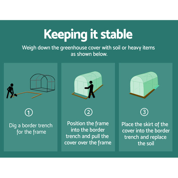 Greenfingers Greenhouse 4X3x2m Garden Shed House Polycarbonate Storage Greenhouses