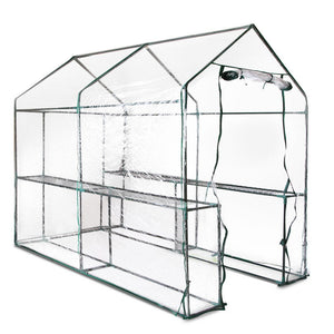 Greenfingers Greenhouse Garden Shed House 1.9X1.2M Storage Greenhouses Clear