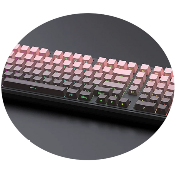 Tri Mode Rgb Mechanical Gaming Keyboard 102 Hot Swappable 4000Mah Battery 5 Layer Sound Dampening(Strawberry On Black) Keyboards