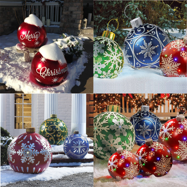 Giant Christmas Ornament Ball Outdoor Pvc 60Cm Inflatable Bauble