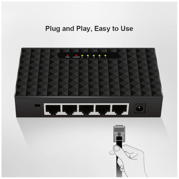 Gigabit Mini 5 Port Desktop Switch Fast Ethernet Network Lan Hub Full Or Half Duplex Network Switches