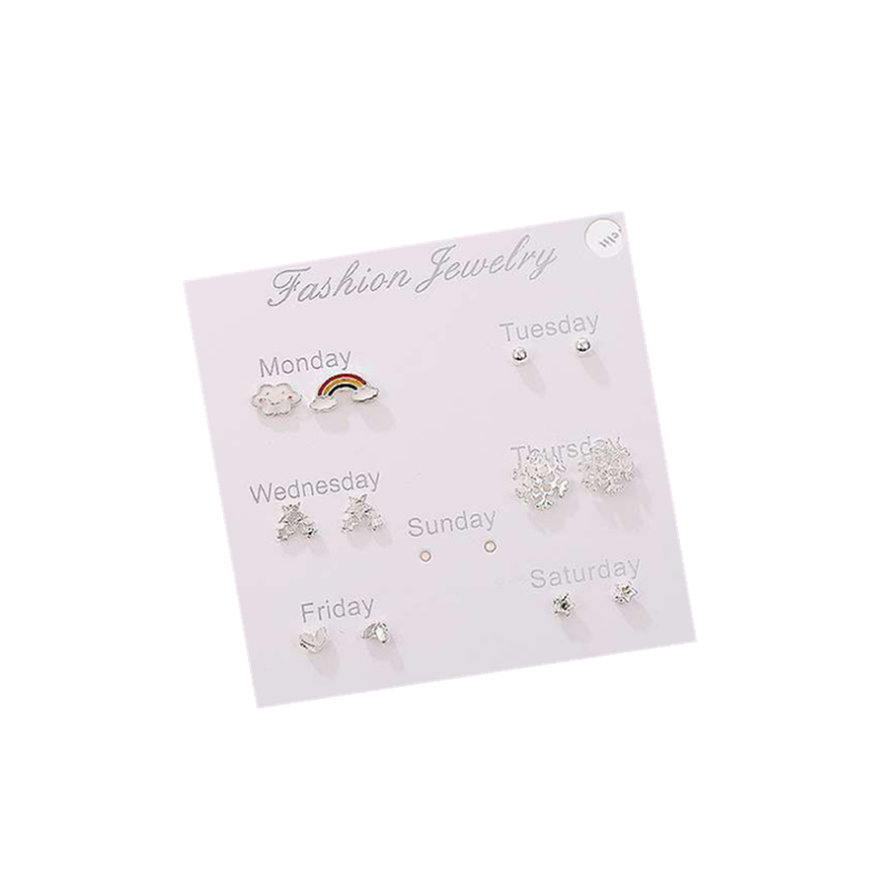 Veile Studios Girls' Simple And Lovely Suit Personality Student 1 Earrings