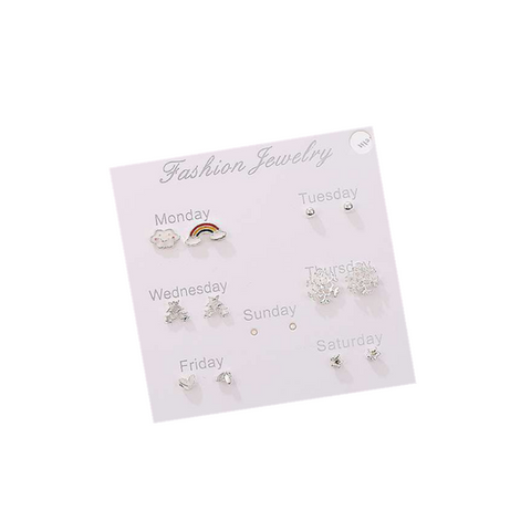 Veile Studios Girls' Simple And Lovely Suit Personality Student 1 Earrings