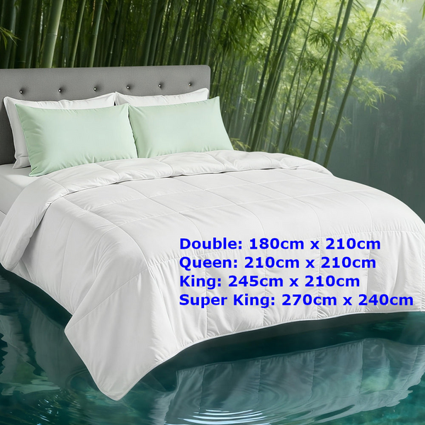 Giselle 200Gsm Bamboo Quilt Summer Quilts All Season Doona Duvet Lightweight Double Double Bed Quilts