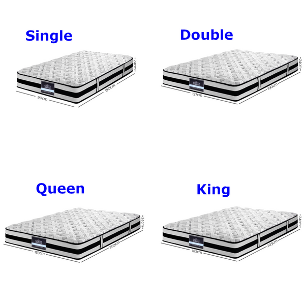 Giselle Bedding 24Cm Mattress Super Firm Double Mattresses