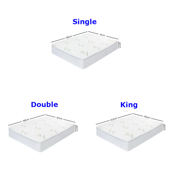 Giselle Bedding Mattress Protector Bamboo Double Mattress Toppers & Protectors