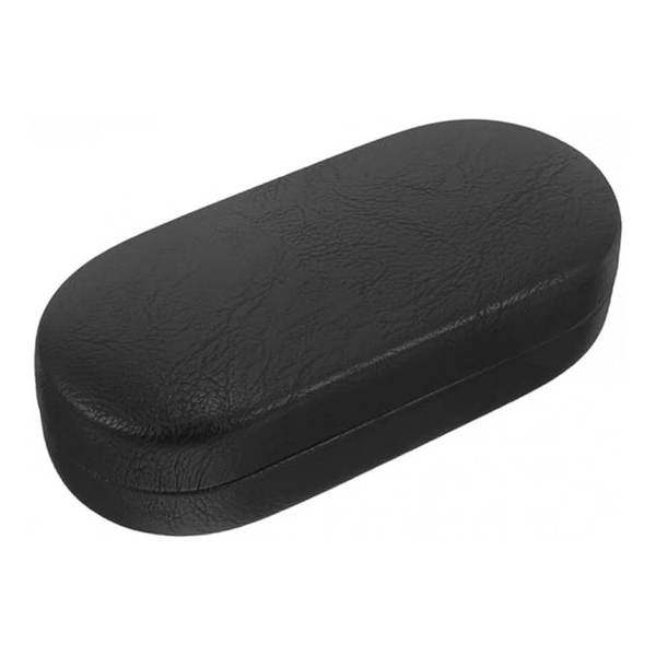 Glasses Case Hard Sunglasses Protective Box Portable Convenient Storage Gift For Men And Women 17*7*5.3Cm Black Pu Leather Metal Frame Eyeglass Cases