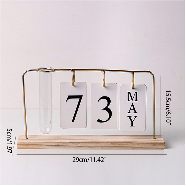 Glass Vase Flipping Calendar Home Office Desktop Organizer Calendars (Current)