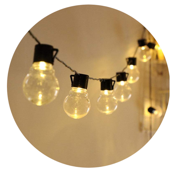 Strip Lights 10 Led Solar Powered Retro Style String Bulbs Decoration String Lights