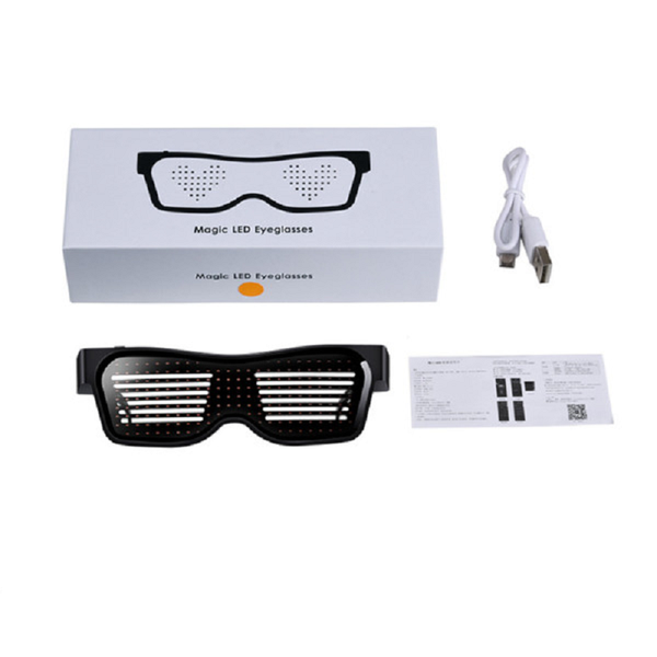 Rechargeable Bluetooth Dynamic App Glowing Glasses Usb Suitable For Christmas Bar Party