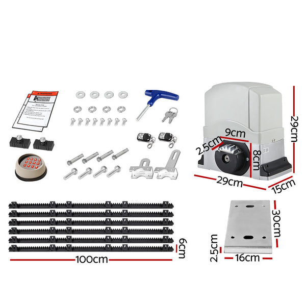 Lockmaster Automatic Sliding Gate Opener & Hardware Kit Gate Openers