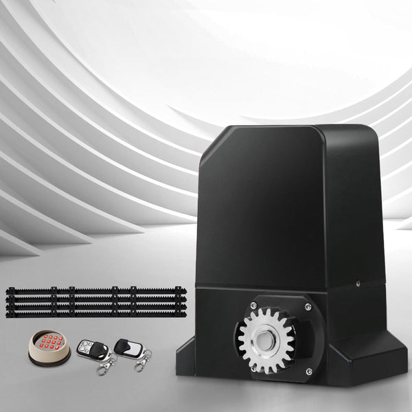 Lockmaster Auto Electric Sliding Gate Opener 1000Kg Keypad 4M Rails Gate Openers