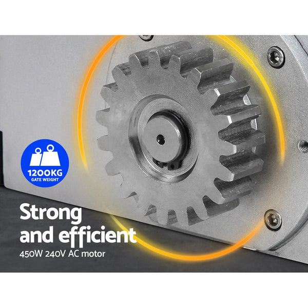 Lockmaster Auto Electric Sliding Gate Opener 1200Kg Keypad 6M Rails Gate Openers