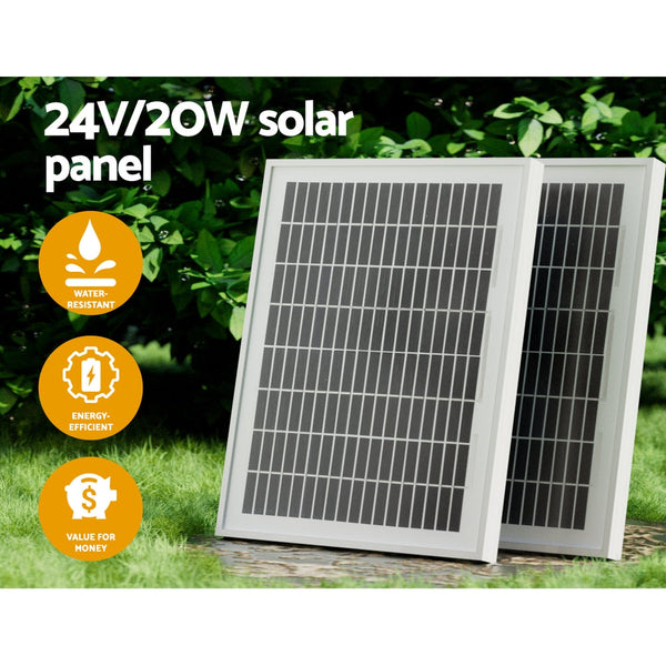 Lockmaster Automatic Sliding Gate Opener Kit 20W Solar Panel Electric 6M 600Kg Gate Openers