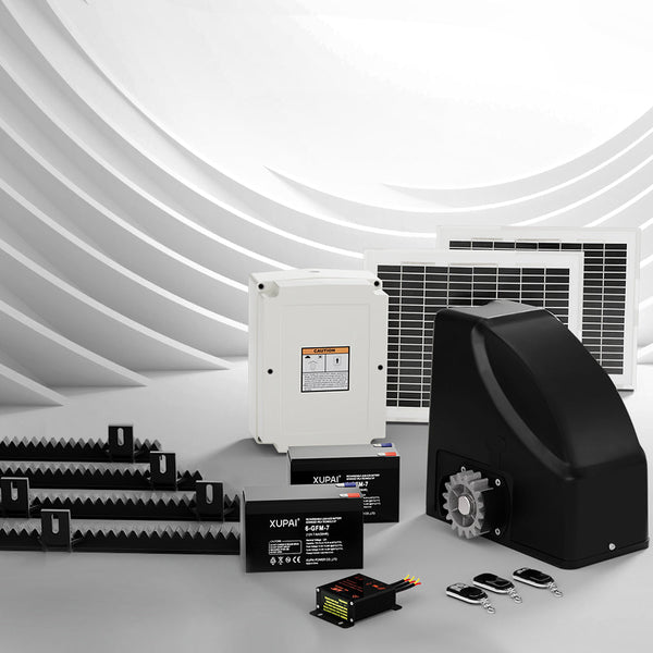 Lockmaster Automatic Sliding Gate Opener Kit 20W Solar Electric 4M 600Kg Gate Openers