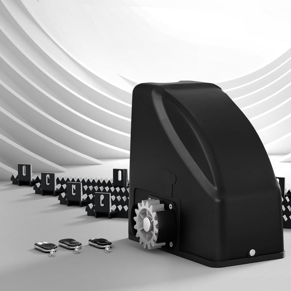 Lockmaster Automatic Sliding Gate Opener Kit Electric 4M 600Kg 3 Control Remotes Gate Openers