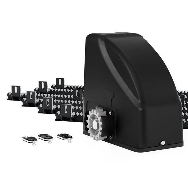 Lockmaster Automatic Sliding Gate Opener Kit Electric 6M 600Kg 3 Control Remotes Gate Openers