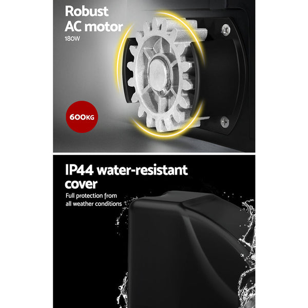 Lockmaster Automatic Sliding Gate Opener Kit Electric 6M 600Kg 3 Control Remotes Gate Openers