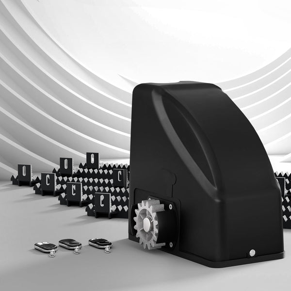 Lockmaster Automatic Sliding Gate Opener Kit Electric 6M 600Kg 3 Control Remotes Gate Openers