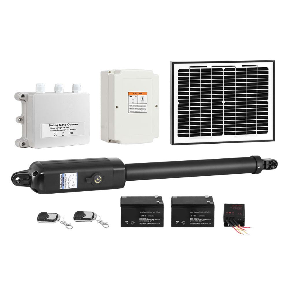Lockmaster Automatic Full Solar Power Swing Gate Opener Kit 600Kg Gate Openers